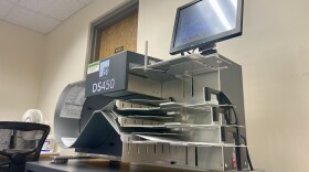 The EE&S DS450 sorts ballots into three piles so clerks know which ones were counted, which ones to verify and which ones may have been unreadable. The Summit County Clerk's Office has a backup machine in case it hits a snag on election night.