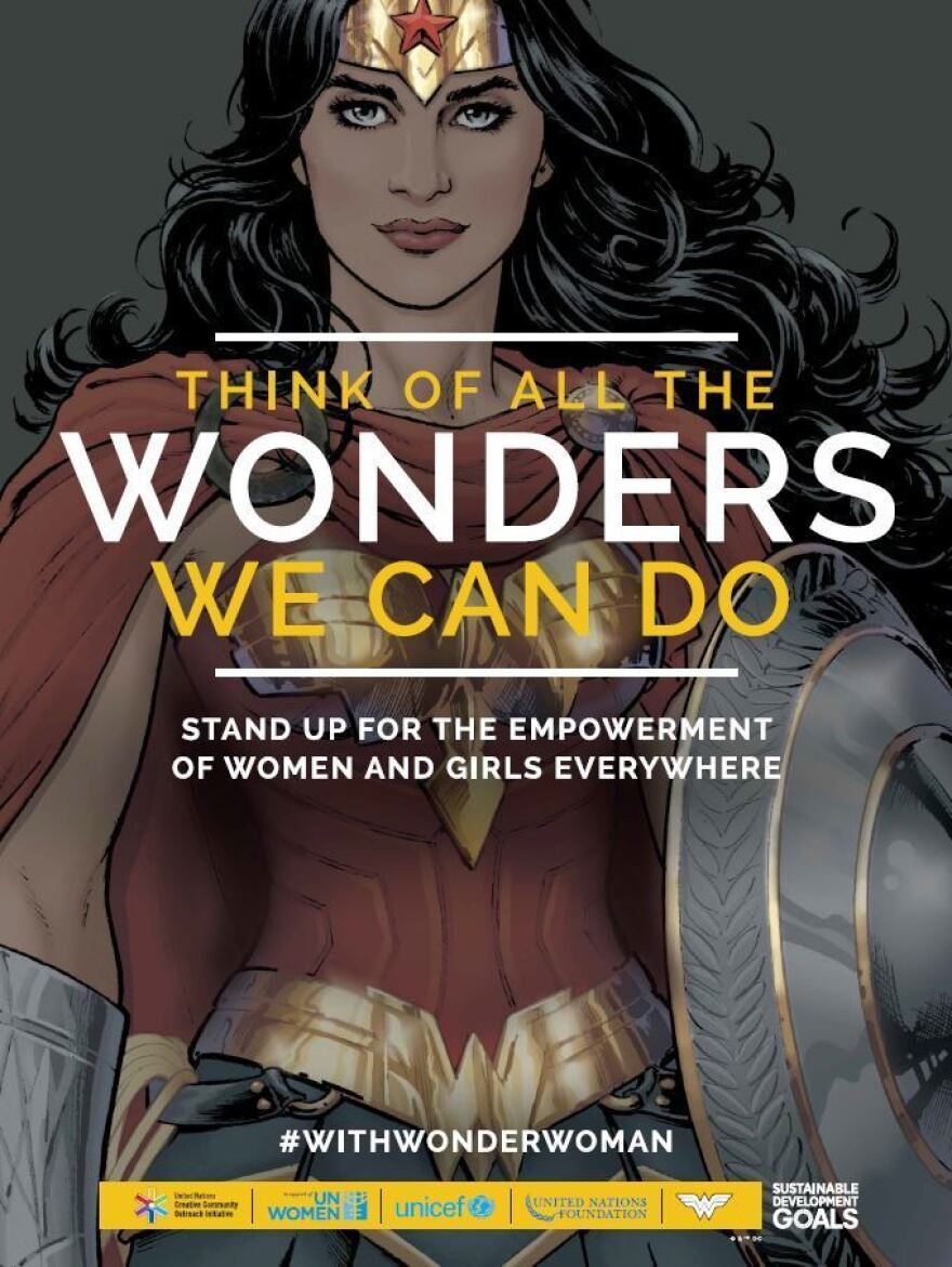 U.N. officials worked with artists to design a modestly garbed version of Wonder Woman for her role as honorary ambassador for the empowerment of women and girls.