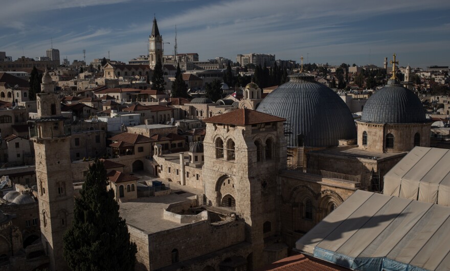 The Church of the Holy Sepulchre is seen in the Old City in Jerusalem earlier this month. The "final status" of Jerusalem as a formal matter remains a major sticking point in negotiations at the heart of the Middle East peace process.