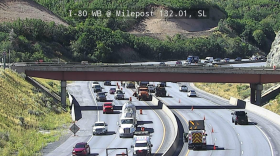 Crews closed the left lanes in either direction of Interstate 80 in Parleys Canyon Aug. 3 to repair a sinkhole.