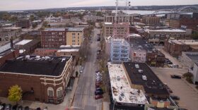 Overhead view Downtown Rock Island.