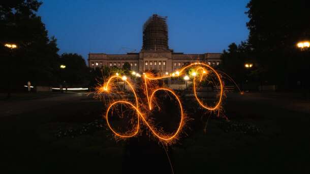 Before the sun rises in Frankfort, July 4, 2026.