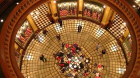 Glass floor inside the Michigan Capitol