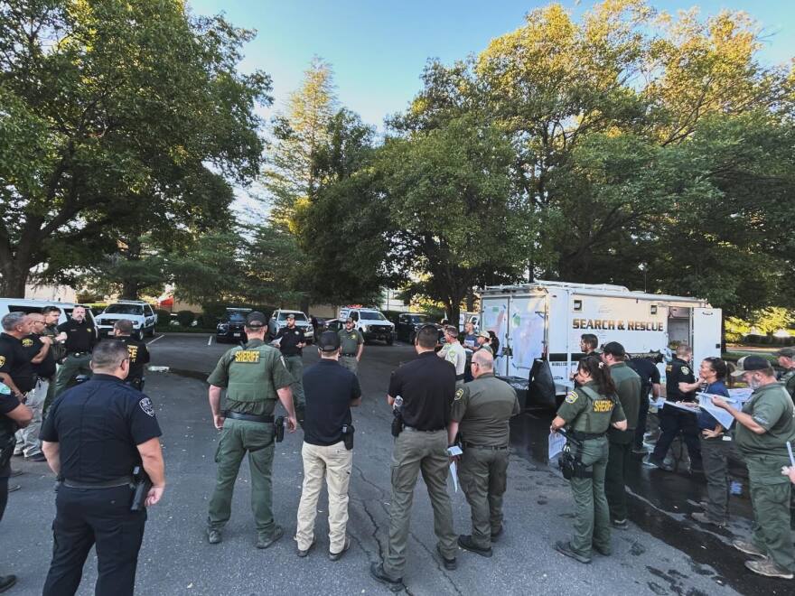 Butte County Sheriff's Department meeting about the Park Fire in Chico, Calif., on July 24, 2024.
