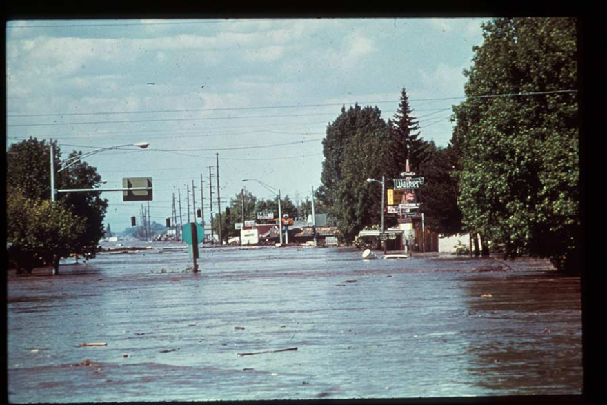 North 2nd East in Rexburg on the day of the Teton Dam Flood