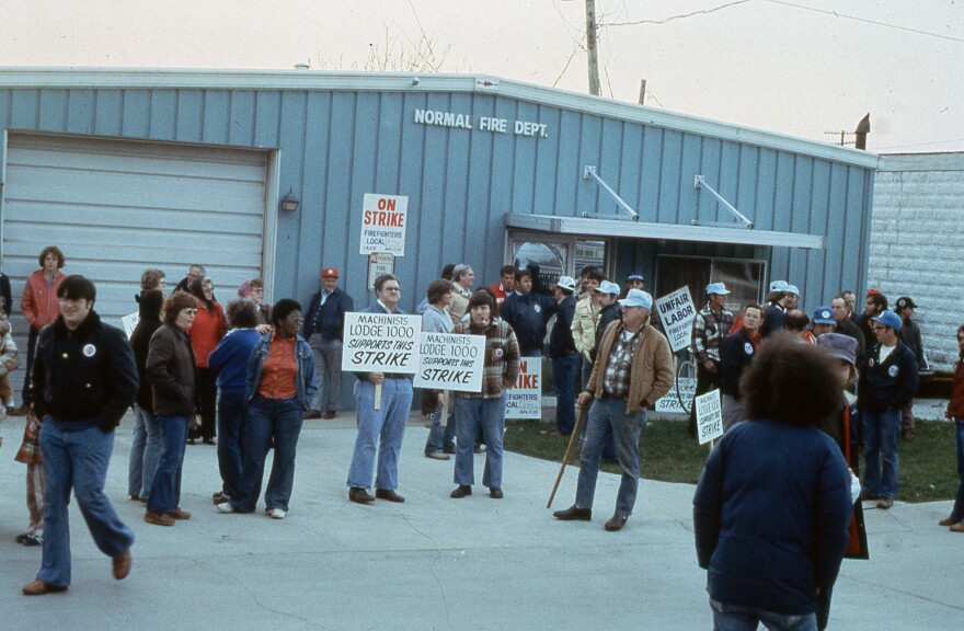 Scenes from the 1978 Normal firefighters strike