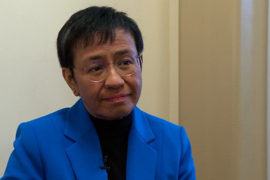 Maria Ressa, journalist and co-founded of Rappler, won a Nobel Peace Prize in 2021. Ressa delivered the keynote address at the Arnolt Center for Investigative Journalism Symposium on Thursday.