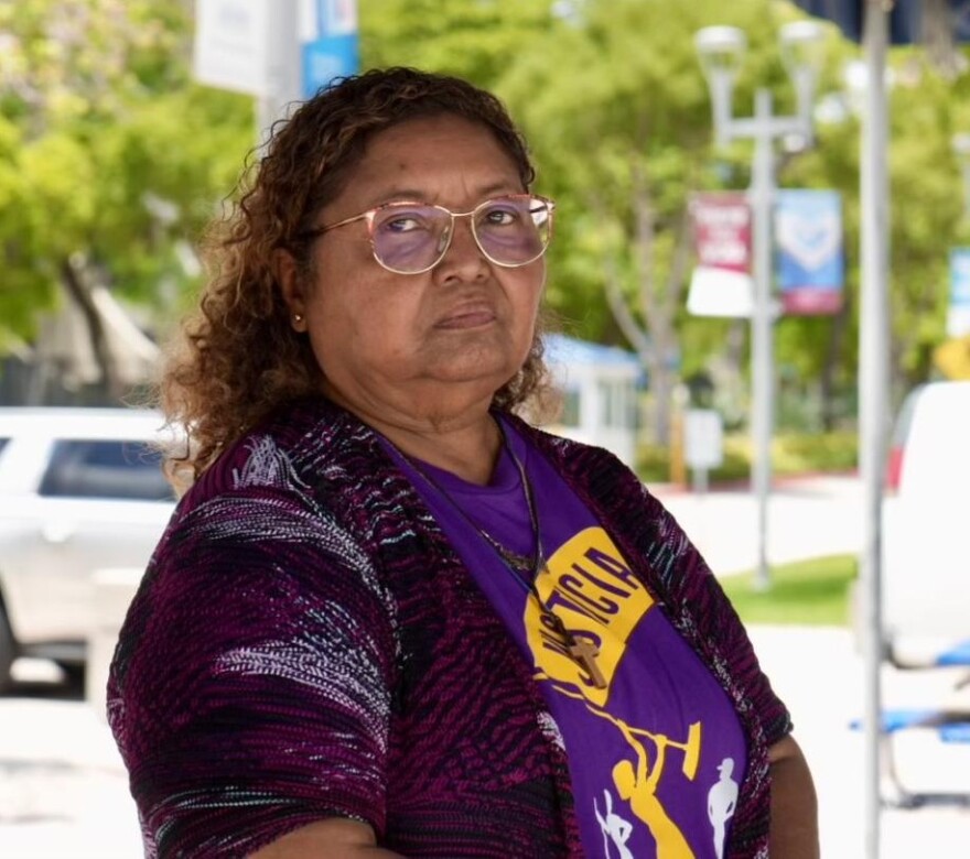María Elena Hernández, a 32BJ SEIU executive board member and plaintiff in a federal lawsuit to protect Temporary Protected Status.