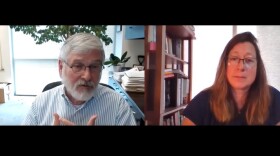 Dr. J. Glenn Morris, director of the Emerging Pathogens Institute at the University of Florida, talks via Zoom with WUSF reporter Kerry Sheridan