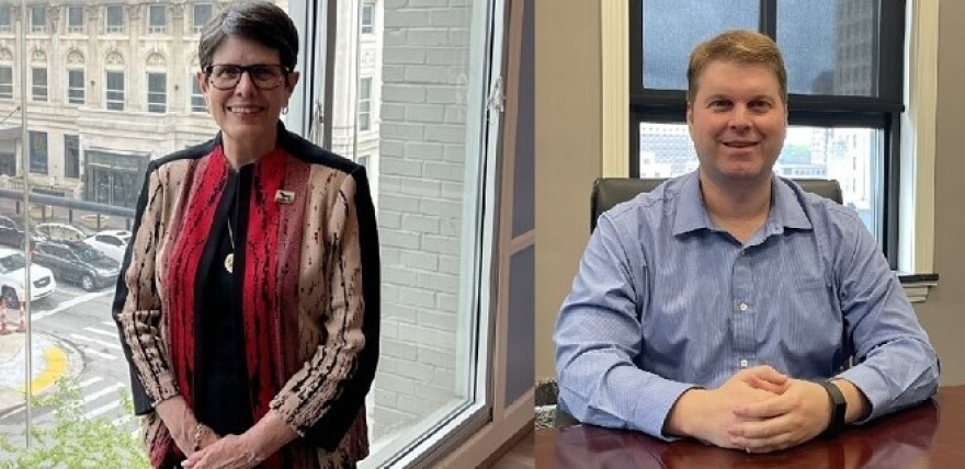 Left to Right-Lexington Mayor Linda Gorton and City Council Member David Kloiber