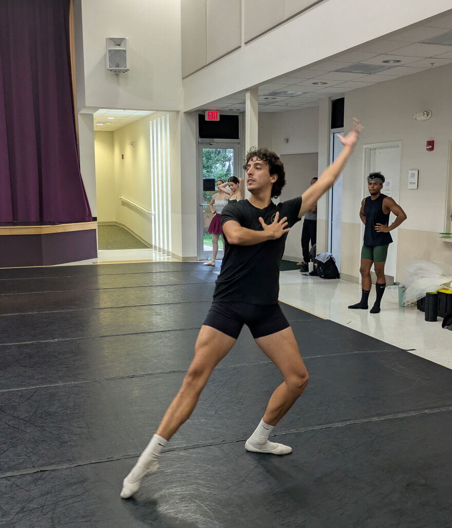 Lead Artist Brian Guerrero during 'Classical + Contemporary' rehearsal.