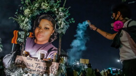 Protesters march against police brutality in Los Angeles, on September 23, 2020, following a decision on the Breonna Taylor case in Louisville, Kentucky. (Apu Gomes/AFP via Getty Images)