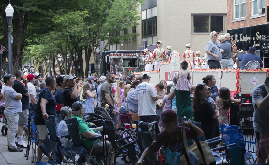Tens of thousands of people filled the sidewalks in downtown Williamsport for the Little League World Series parade.