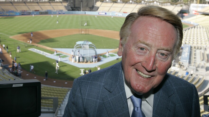 For a half-century, Vin Scully was the broadcast voice of the Dodgers (first in Brooklyn and then Los Angeles). His style and delivery were one of a kind.