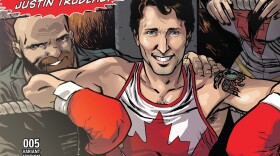 The cover of Marvel's <em>Civil War II</em> features Canadian Prime Minister Justin Trudeau in a boxing ring.