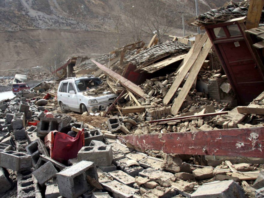 Every year, there are on average 130 earthquakes in the magnitude 6 range, which can cause significant harm if they strike populated areas. A car is buried under the rubble Wednesday after an earthquake in Yushu county in southwest China's Qinghai province.