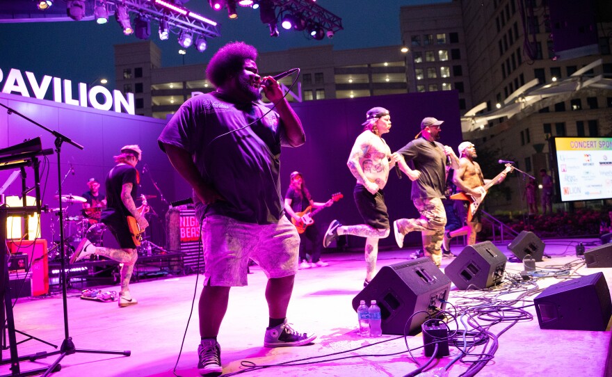 TINO joins Nightbeat on stage at For Dayton By Dayton on Saturday, June 6, 2026.