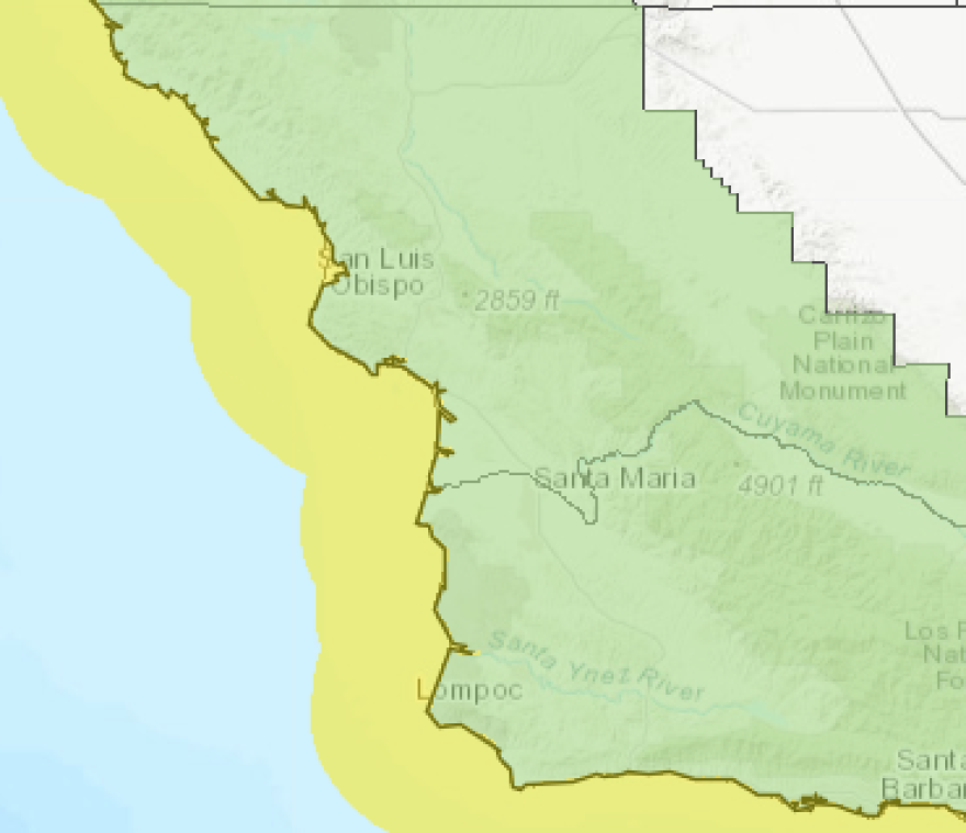 This interactive map shows tsunami hazard areas in SLO County.