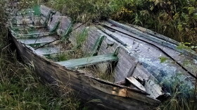 Derelict fishing boats once used to fish Lake Superior.