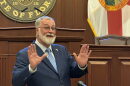 Senate President Ben Albritton talks to reporters following the 2026 session Sine Die on March 13, 2026.