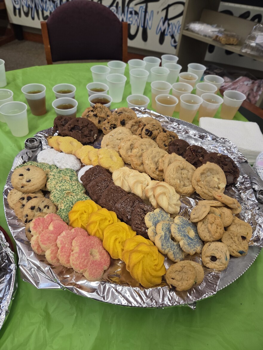 Bemidji Public Library's send-off open house for Michael Lyons and Kate Egelhof on March 27, 2026, included a variety of cookies, brownies and kid-friendly beverages.