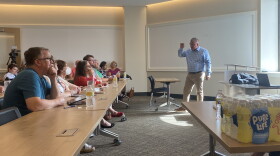 Planning consultant Tracy Richter speaks to the school corporation's facilities task force at the St. Joseph County Public Library on Wednesday, June 15.