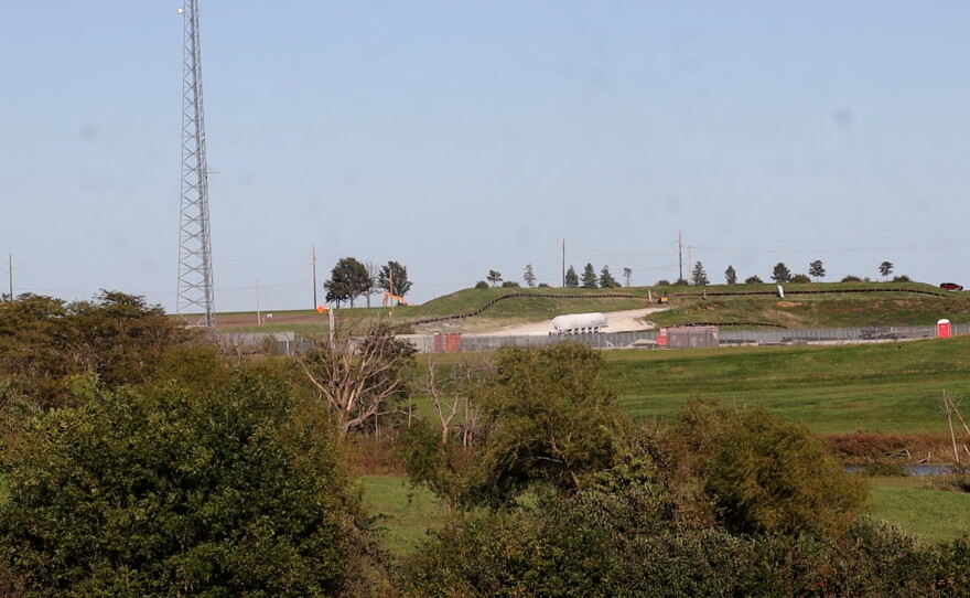 View of the construction site of the Evergy Mullin Creek power plant south of Maryville.