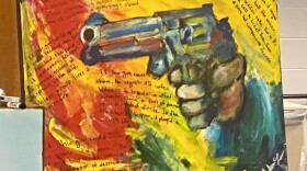 Anti gun violence art work by Jalen Law