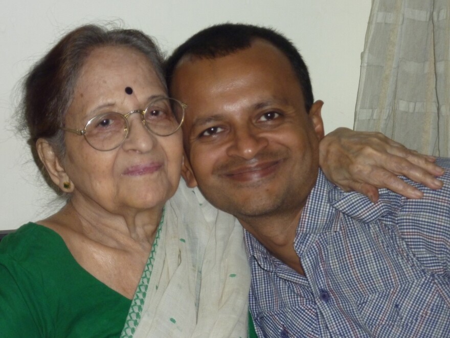 Sandip Roy and his great-aunt, Debika Ghosh, took this picture after she told him about her great romantic escapade.