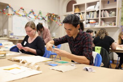 Interactive maker workshop for adults at the Hood Museum of Art in Hanover, NH, on Thursday, September 21, 2023. Copyright 2023 Rob Strong