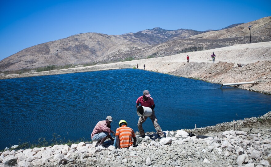 The open-air sewage treatment plant at Morne a Cabrit is the only such facility operating in Haiti.