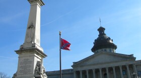 The Confederate flag flies outside the South Carolina statehouse in 2007. It was removed in 2015.
