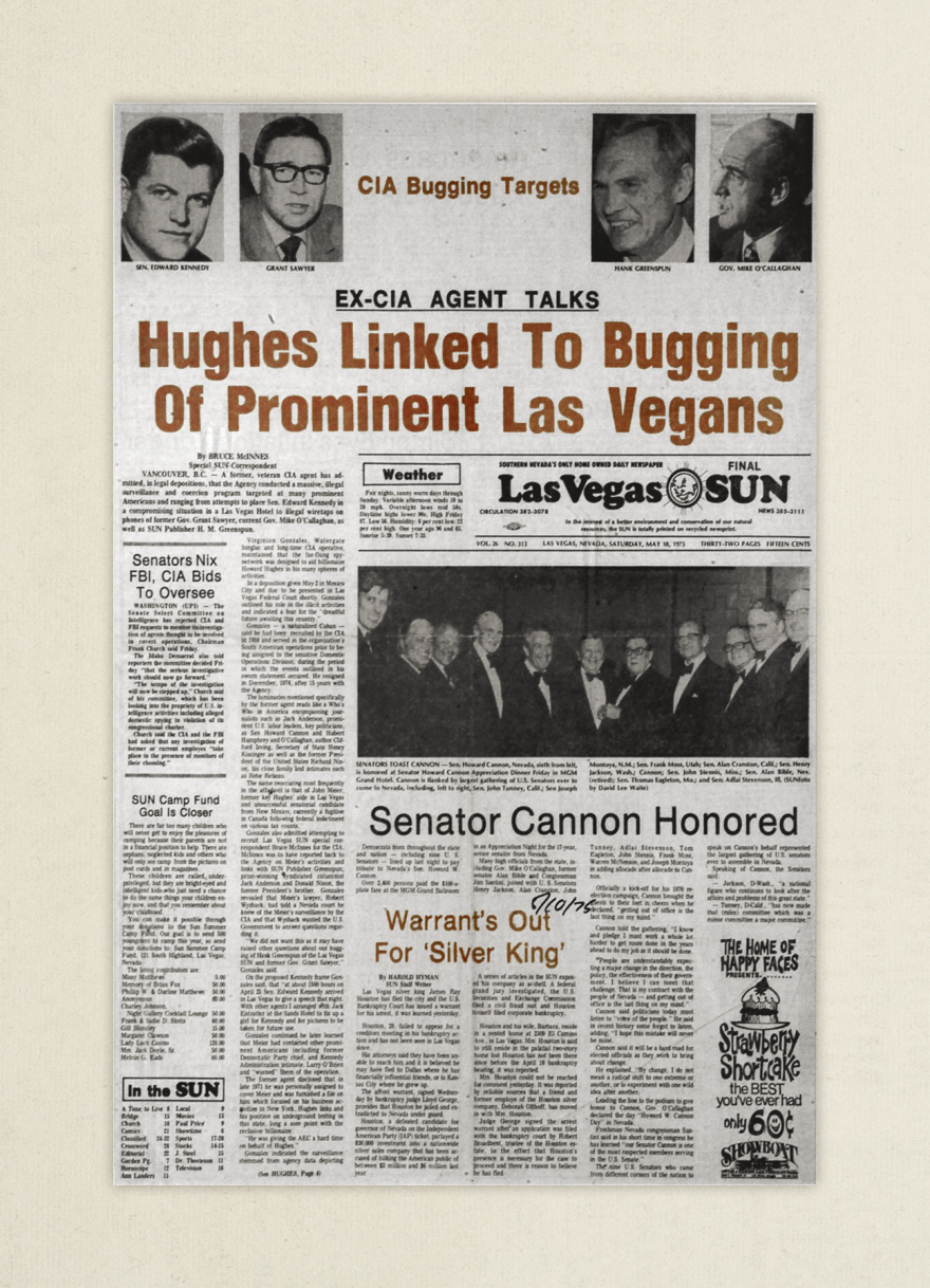 1975 copy of the Las Vegas Sun