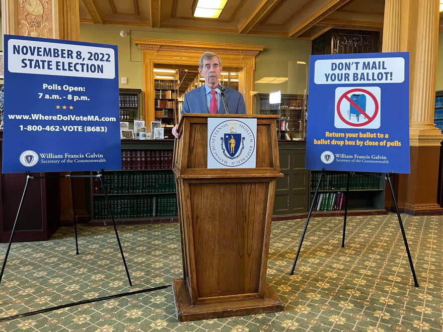 Secretary of State William Galvin says a lack of enthusiasm will keep voter turnout in Massachusetts lower than other midterm elections. 