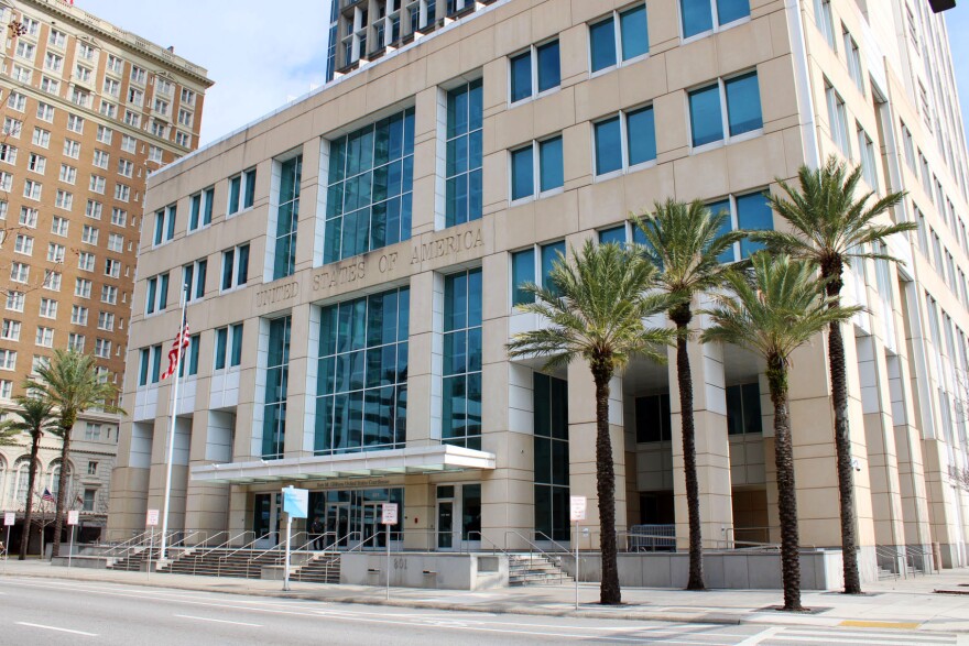 The Sam M. Gibbons United States Courthouse is located at 801 North Florida Ave., in Tampa, Fla, on January 22, 2023. (Brooke Johnson/Fresh Take Florida)