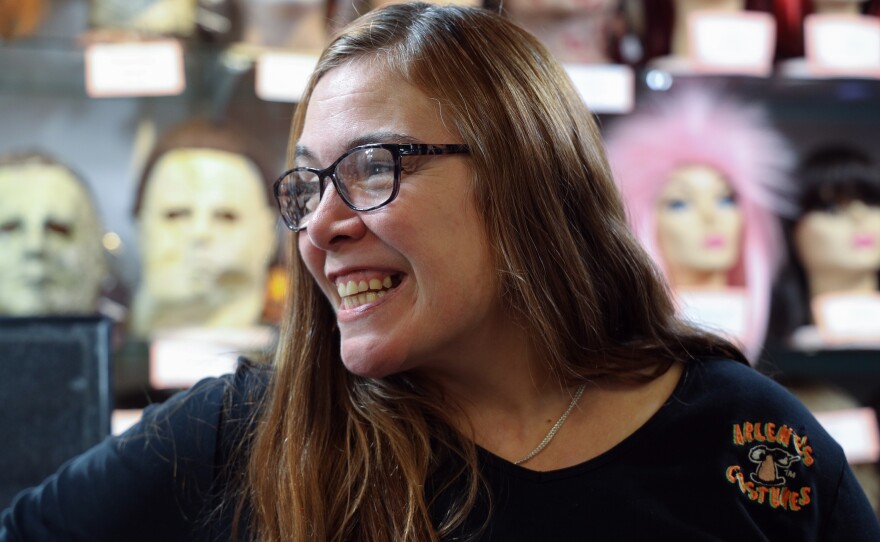 Terry Sinopoli, marketing and customer service manager at Arlene's Costumes, Thursday, October 23, 2025.