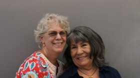 Maria Luz Oppen, right, and Harriet Weber at their StoryCorps Northwest recording.
