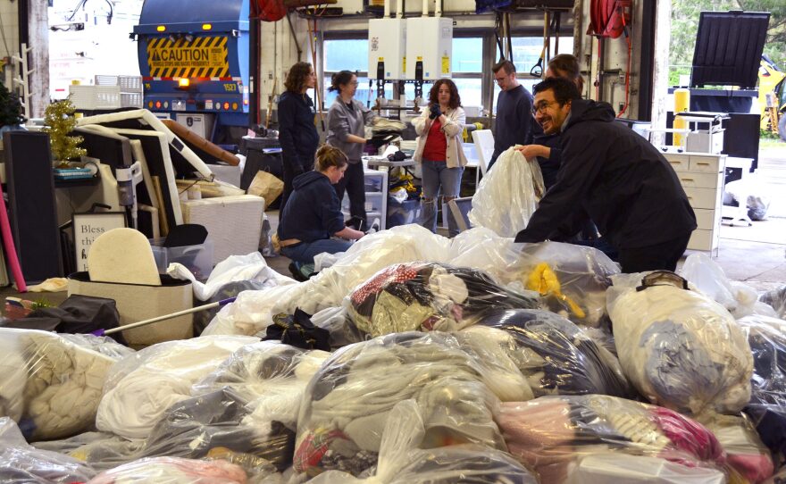 Clothes and waste collected during U-M Student Move-Out Day.