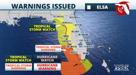 Tropical Storm Watches and Warnings