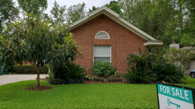 A home is pictured for sale in the Secret Woods subdivision on Jacksonville's Southside.