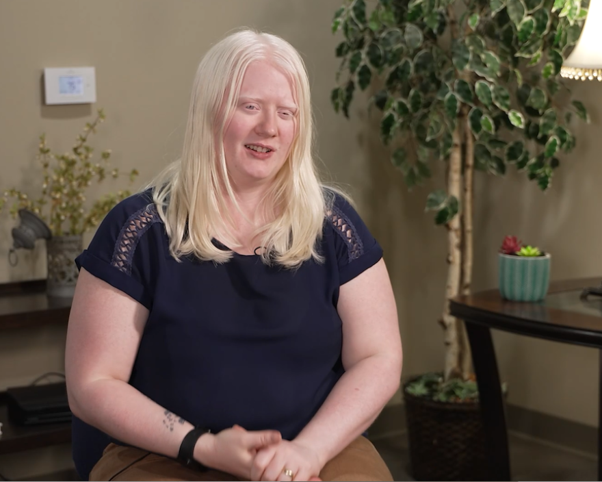 Afton Harper, assistant director of advocacy and accessibility at empower: abilities in Springfield, Mo. (Photo taken July 2026)