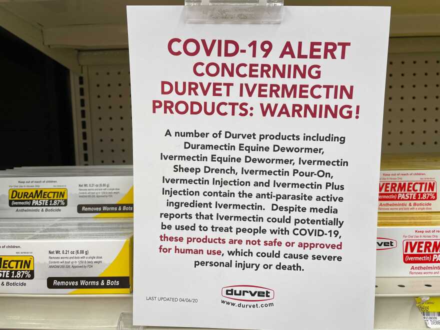 Ivermectin at Murdoch’s Ranch & Home Supply in Columbia Falls, MT, August 31, 2021.