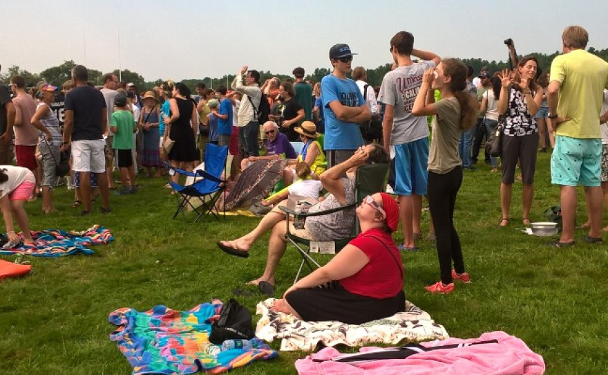Scenes from an eclipse-watching party at UMass.