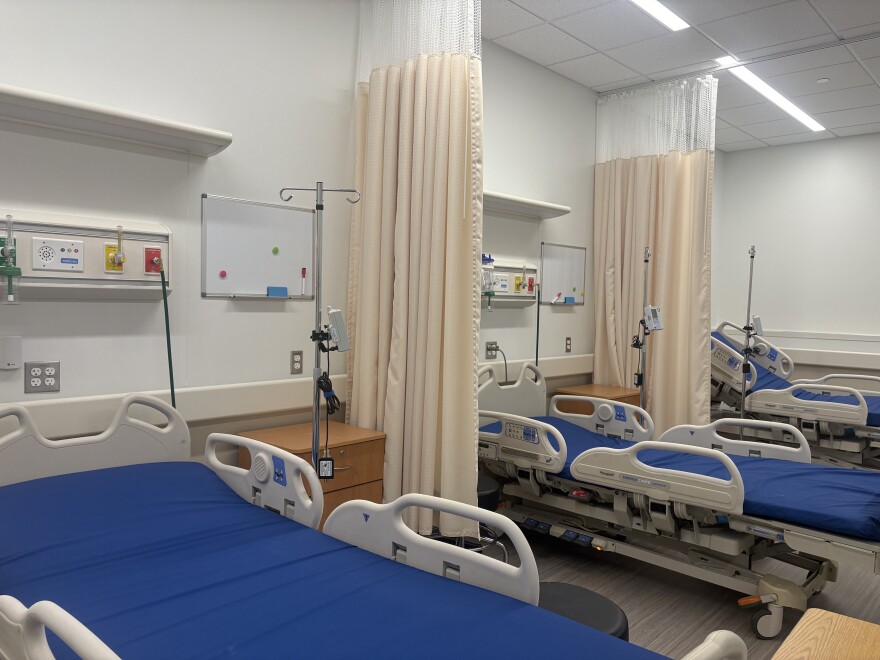 Nursing students will practice in this simulation lab as a part of their studies at Central Michigan University.