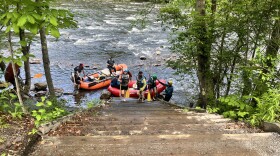 RAFT (Reuniting America by Fostering Trust) for America participants end an 11-mile float down the Lehigh River on June 7.