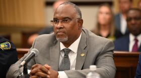 Pictured: Former VIPD Commissioner Ray Martinez testifies during a Legislative Committee on Homeland Security, Justice and Public Safety hearing in St. John on January 31, 2024.