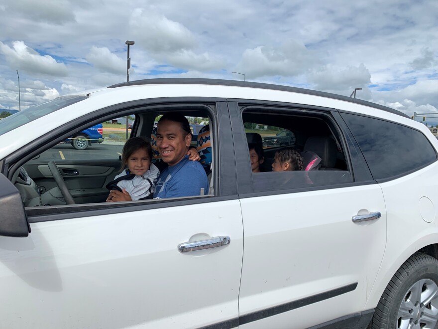 Dakota Swank brought his family to get free COVID-19 tests out of a precaution.