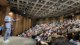 On Saturday, Aug. 15, 2026, U.S. Senator Ed Markey made several campaign stops in western Massachusetts, including a "town hall" event at Holyoke Community College