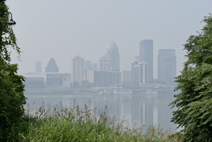  Hazy skies over downtown Louisville