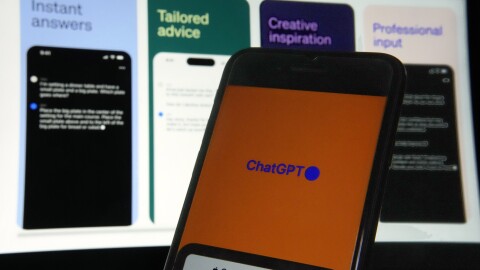FILE - OpenAI's ChatGPT app is displayed on an iPhone in New York, May 18, 2023. With companies deploying artificial intelligence to every corner of society, state lawmakers are playing catch-up with the first major proposals to reign in AI's penchant for discrimination — but those bills face blistering headwinds from every direction. (AP Photo/Richard Drew, File)